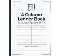 4 Column Ledger Book: simple accounting record
