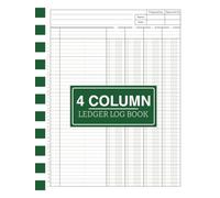 4 Column Ledger Log Book: Professional Accounting Ledger | 110 Pages for Organized Financial Record Keeping