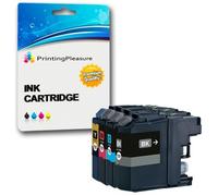 4 Compatibles LC-127XL LC-125XL Cartuchos de tinta para Brother DCP-J152W DCP-J4110DW MFC-J470DW MFC-J650DW MFC-J870DW MFC-J4410DW J4510DW J6520DW J6920DW - Negro/Cian/Magenta/Amarillo, Alta Capacidad