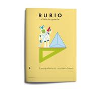 Competencia matemática RUBIO 4 – Cuaderno +9 años: medida de ángulos, perímetro, fracciones