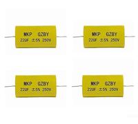 4 condensadores cruzados de audio MKP de 33uF 250V no para reemplazo de tweeter de alta frecuencia, kit de reparación de altavoces DIY para cine en casa, actualización del sistema de sonido (22 µF)