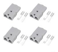 4 conectores 75A de alta corriente de 2 pines para baterías de iones de litio, sistemas fotovoltaicos y almacenamiento de energía, material de PC ignífugo, CA 600 V, sección transversal del cable 4-16