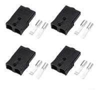 4 conectores 75A de alta corriente de 2 pines para baterías de iones de litio, sistemas fotovoltaicos y almacenamiento de energía, material de PC ignífugo, CA 600 V, sección transversal del cable 4-16