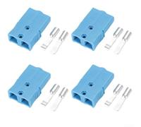 4 conectores 75A de alta corriente de 2 pines para baterías de iones de litio, sistemas fotovoltaicos y almacenamiento de energía, material de PC ignífugo, CA 600 V, sección transversal del cable 4-16