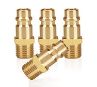 4 Conectores de Línea de Aire, Accesorios de Compresor Euro Airline, Acoplador BSP de 1/4 Pulgadas y Kit de Enchufe, Conector Macho