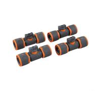 4 conectores de manguera de liberación rápida con válvula de cierre y válvula reguladora para un control eficiente del agua en riego y limpieza de jardín
