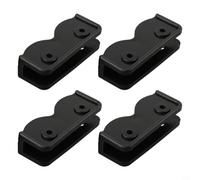 4 conectores de repuesto para tienda de campaña, soporte rectangular de plástico negro, conexión robusta para cenador de jardín, accesorios de camping, piezas de reparación estables para aventuras al
