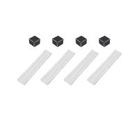 4 conectores de riel fotovoltaico de 40 x 40 mm con tapas de extremo para montaje en panel solar, soporte de aleación de aluminio para perfiles de 40 x 40 para techos planos e inclinados, resistente a