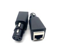 4 Conectores DMX A RJ45, Ethernet RJ45 A Adaptador XLR DMX de 3 Pines, Adaptador XLR de 3 Pines para Audio y Vídeo Hembra