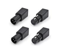 4 Conectores DMX A RJ45, Ethernet RJ45 A Adaptador XLR DMX de 3 Pines, Adaptador XLR Hembra y Macho de 3 Pines para Audio y Vídeo