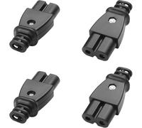 4 Conectores IEC320 C8 C7 de 2 Clavijas módulo de Entrada IEC Conector de alimentación Toma de Corriente Enchufe Recto 250 V CA 2,5 A Enchufe eléctrico Adaptador de Montaje con Tornillo CA