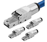 4 conectores RJ45 CAT 8 para cable LAN rígido Ethernet, conector LAN Cat 8, sin herramientas, blindado STP, 40 Gbit/s, AWG 22-26