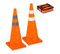 4 conos de tráfico, conos de señalización, plegables, set de 4