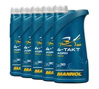 4 Contacto Aceite SAE 30 5 x 1 Litro 5L Mannol 4Takt Agro Api Sg / Jaso Ma / MA2