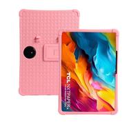 4 Cornors - Funda de silicona a prueba de golpes compatible con tablet Fro TCL NXTPAPER 14 de 14.3 pulgadas 9491G/T, funda protectora plegable con lápiz de protección completa (TCL 9194G/T 14.3 rosa)