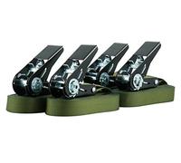 4 Correas de Amarre con trinquetes, trinquetes Negros, duraderas, de 4 m ó 6 m en Negro, Rojo, Verde Oliva o Amarillo neón, Verde