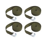 4 correas de amarre de trinquete, correas de amarre ajustables para equipaje, furgonetas, camiones, motocicletas (verde militar), 3 m x 25 mm