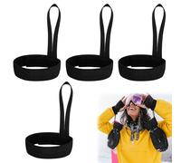4 Correas para Guantes de Esquí, Correa de Poliéster de Fuerte Elasticidad, Correa de Seguridad Ajustable para Snowboard y Accesorios de esquí, Esposas de Guante Antipérdida