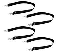 4 Correas Piernas Sábana Manta Caballo, 70-140 cm Correas Nailon Negro Manta Caballo Clip Giratorio Aleación Zinc Correas Ajustables Cola Vientre Accesorio de Repuesto para Equipo de Caballo