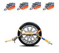 4 correas tensoras para transporte de coche, 3000 daN, 3000 kg, 3 toneladas, 3 metros, DIN EN 12195-2, correa de amarre para protección de ruedas en remolques, coches, furgonetas