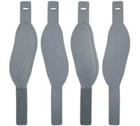 4 correas universales para pedales, correas duraderas para pedales de bicicleta estática para bicicleta estática, correas ajustables para pedales de pie para bicicleta de ejercicio (gris)