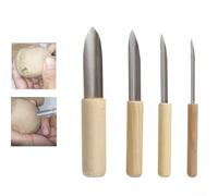 4 cortadores de grabado de arcilla para escultura, cerámica, cera y arte de lodos con diseño de agujero medio redondo