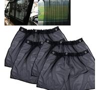 4 cortinas de malla con ventosas, ligeras y plegables, protegen el interior del vehículo de daños solares y calor, adecuadas para la mayoría de los coches, 70 x 50 cm