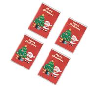 4 cuadernos de bolsillo con temática navideña, cuadernos pequeños, 128 páginas rayadas para diario, dibujo, escritura, cuadernos creativos