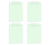 4 cuadernos de encuadernación de doble bobina, 160 páginas de ancho, 2.8 x 4 pulgadas, bloc de notas pequeño, cuaderno de bolsillo para escribir notas de reuniones, organizadores