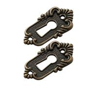 4 cubiertas de cerradura antiguas 45x23mm, parche cabeza cajón, placa aleación bloqueo código ángulo decorativo for cajas joyería madera Para Armarios(Antique Bronze)