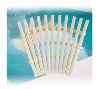 4 cubiertas de drenaje de piscina ABS pesadas, rejilla de 18 x 100 cm para drenaje de interior/exterior, tiras de protección contra desbordamiento, solución de drenaje de agua