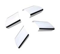 4 Cubiertas de Lentejuelas para Panel de Volante de Coche (Plateadas) compatibles con VW, Polo y Fox (2003, 2004, 2005, 2006 y 2007)