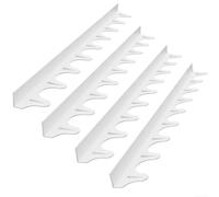 4 cubiertas de silicona para estufas de cocina para sellar espacios entre estufas y encimeras, derrames de alimentos y líquidos en zonas difíciles (blanco)