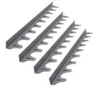 4 cubiertas de silicona para estufas de cocina para sellar espacios entre estufas y encimeras, derrames de alimentos y líquidos en zonas difíciles (gris)