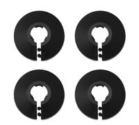 4 cubiertas de tubería, placa de plástico de polipropileno negro, cubierta de drenaje de tubería de agua para radiador, decoración de tubo de pared (16#)