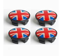 4 cubiertas para tapacubos centrales de rueda estilo bandera del Reino Unido de 52 mm con emblema a cuadros Mini Cooper JCW One PJ07