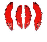 4 cubiertas protectoras para pinza de freno coche ABS 3D, aptas Compatible con Audi Compatible BMW Compatible Mercedes Benz(4Pcs L and M Red)