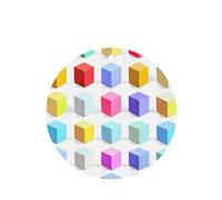 4 cubos coloridos difusores de aroma para coche, forma redonda, para colgar fragancia, tableta, decoración interior del coche, armario, zapatos, armario, ambientador de fragancia