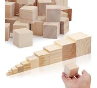 4 cubos de madera de 80 x 80 x 80 mm, bloques de madera pequeños, bloques de madera, bloques de madera, bloques de madera, dados para madera, manualidades, manualidades, decoración, números