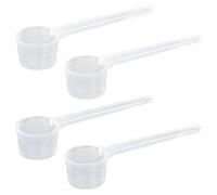4 cucharas medidoras de plástico de 5 g, cucharas de proteína en polvo, cucharas de leche en polvo, cucharas de café, cucharillas de gránulos de polvo líquido, reutilizables, herramientas de cocina,