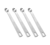 4 cucharas medidoras individuales de 1/8 cucharadita (1/8 cucharadita | 0,625 ml | 0,625 cc), cucharas medidoras pequeñas de acero inoxidable de 1/8 cucharadita