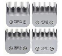 4 Cuchillas De Aseo For Perros Desmontables 7FC/5FC/4FC/3FC De Acero Inoxidable, Compatibles Con Oster, A5, Compatibles Con Wahl, Serie KM10
