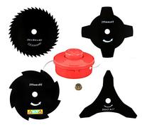 4 cuchillos, bobina de hilo y tuerca para desbrozadora Fuxtec FX-FSR152, FX-MT152, FX-PS152.