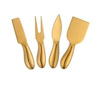 4 cuchillos de acero inoxidable para queso, cortador de queso, cortador de queso, herramientas de queso, dorado