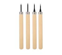 4 Cuchillos Profesionales con Afilador Manual, Herramienta para Tallar Madera Juego de Gubias para Tallar Madera para Principiantes 2#