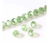 4 cuentas de cristal checas redondas espaciadoras para hacer joyas, accesorios de bricolaje, cuentas de cristal facetadas coloridas Z104AB-4 mm