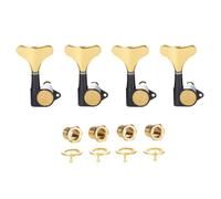 4 cuerdas 18:1 sellados para bajo, afinación de bajo, clavijas de afinación de bajo, máquinas de afinación de bajo, compatibles con Ibanez/Yamaha, estilo acústico/bajo eléctrico, negro con dorado 4R