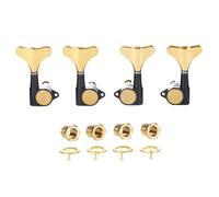 4 cuerdas 18:1 sellados para bajo, afinación de bajo, clavijas de afinación de bajo, máquinas de afinación de bajo, compatibles con Ibanez/Yamaha estilo acústico/bajo eléctrico, negro con dorado 2R/2L