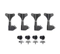4 cuerdas 18:1 sellados para bajo y guitarra, clavijas de afinación de bajo, máquinas de afinación de bajo, compatibles con Ibanez/Yamaha, estilo acústico/bajo eléctrico, negro 4R