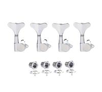 4 cuerdas 18:1 sellados para bajo y guitarra, clavijas de afinación de bajo, máquinas de afinación de bajo, compatibles con Ibanez/Yamaha Style Acústico/bajo eléctrico cromado 4R